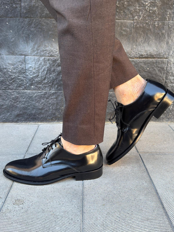 Derby in pelle abrasivato nero - Legend Moda Uomo