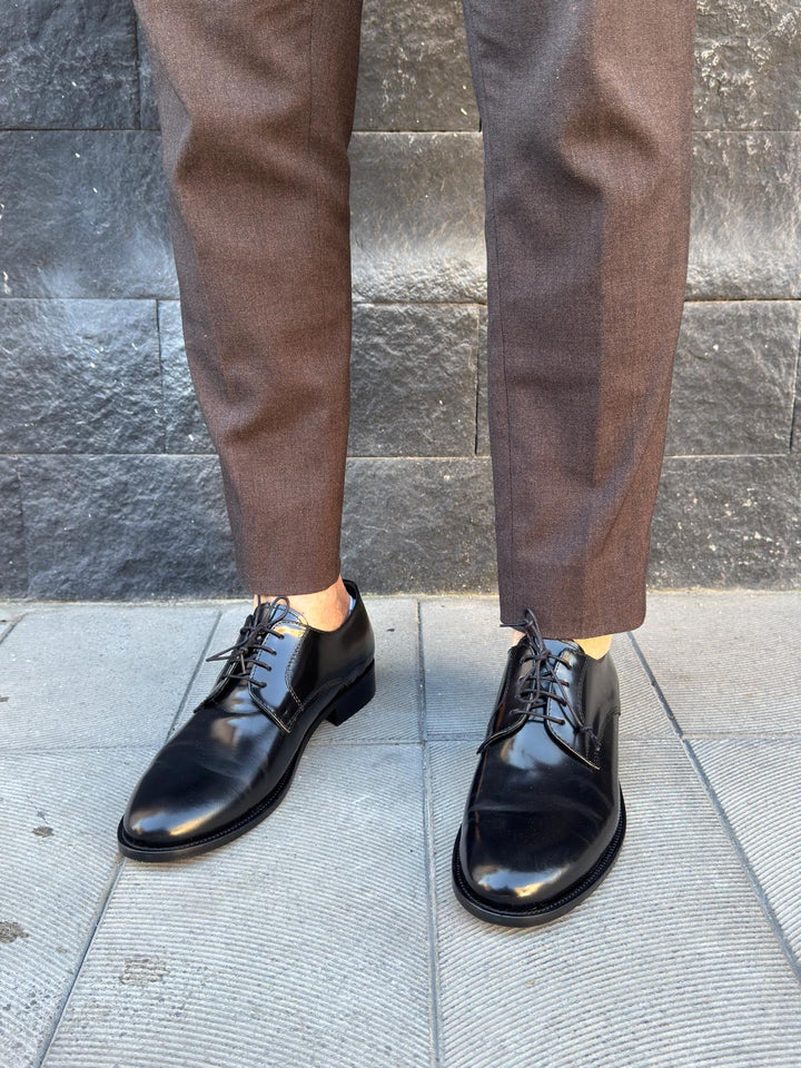 Derby in pelle abrasivato nero - Legend Moda Uomo