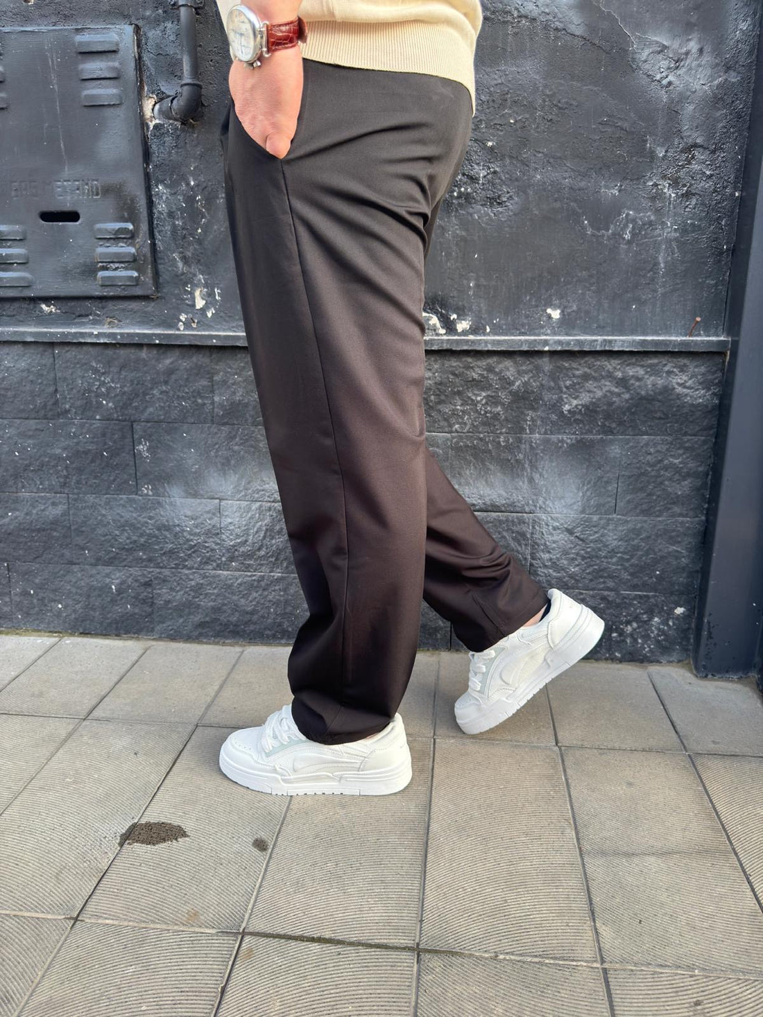 Pantalone casual Fondo Ampio Nero - Legend Moda Uomo