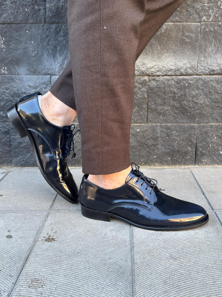 Derby in pelle abrasivato Blu - Legend Moda Uomo