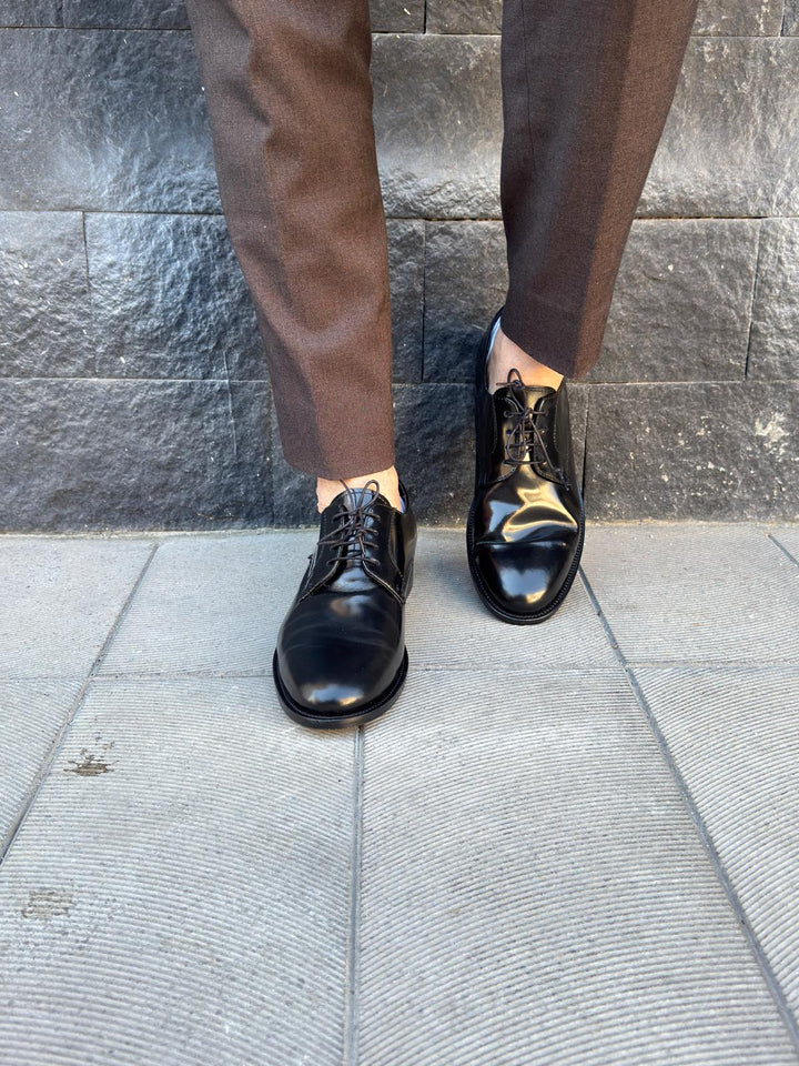 Derby in pelle abrasivato nero - Legend Moda Uomo