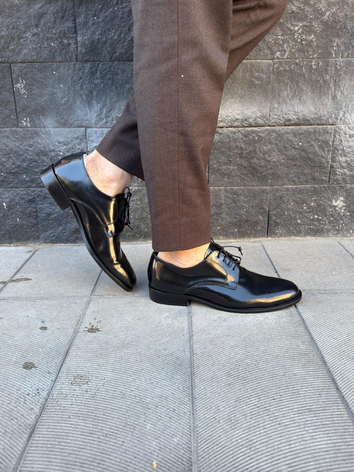Derby in pelle abrasivato nero - Legend Moda Uomo