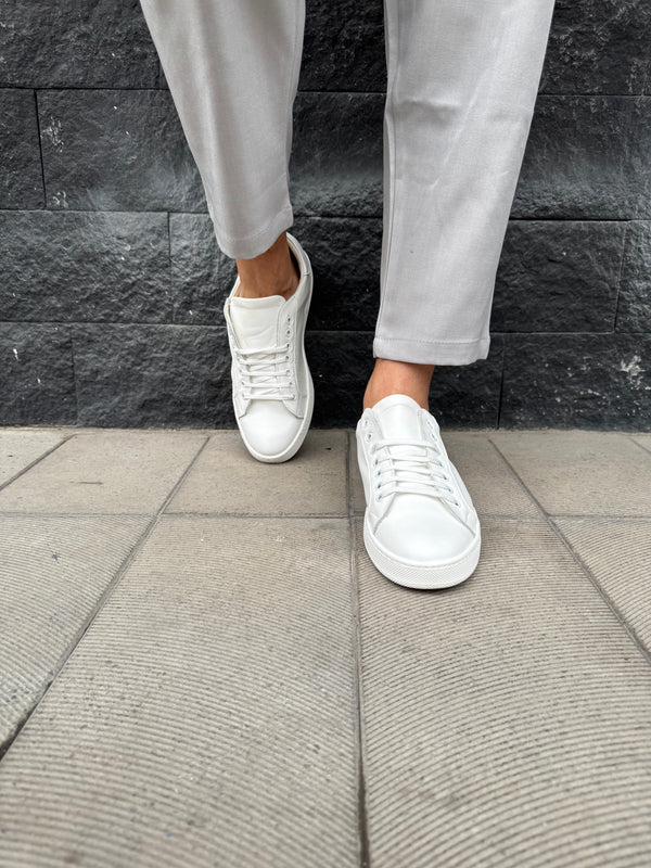 Sneakers in pelle bianca