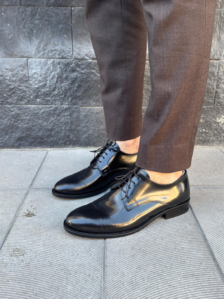 Derby in pelle abrasivato nero - Legend Moda Uomo